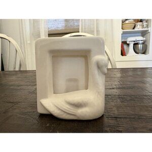 Vintage Picture Photo Frame Swan Goose Ceramic Porcelain Decor